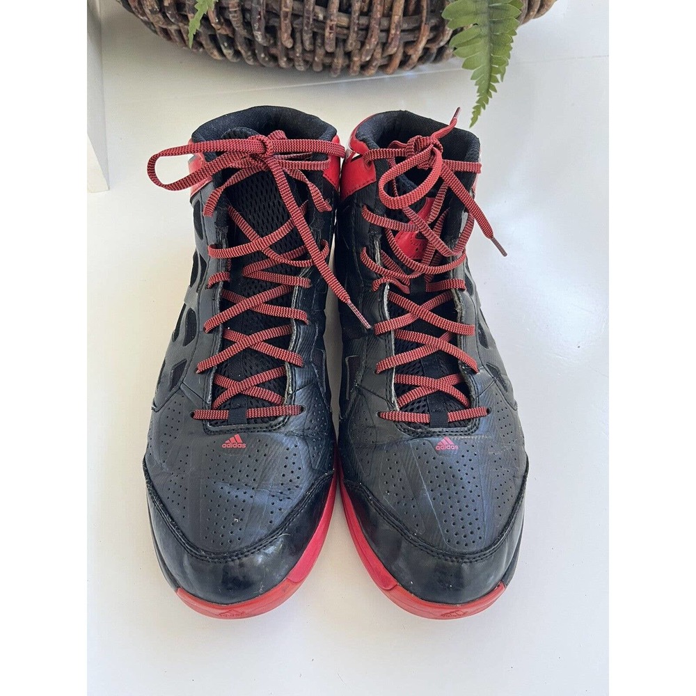 Adidas Men’s 12 Crazy Shadow Basketball Shoes Red Black White G48815 2012 EUC - Picture 3 of 12